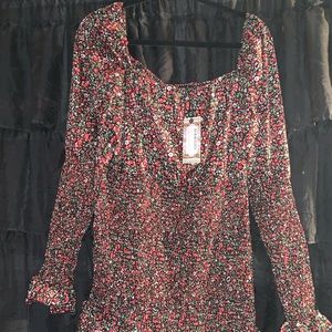 Boohoo Floral Ruffle Ditsy Dress